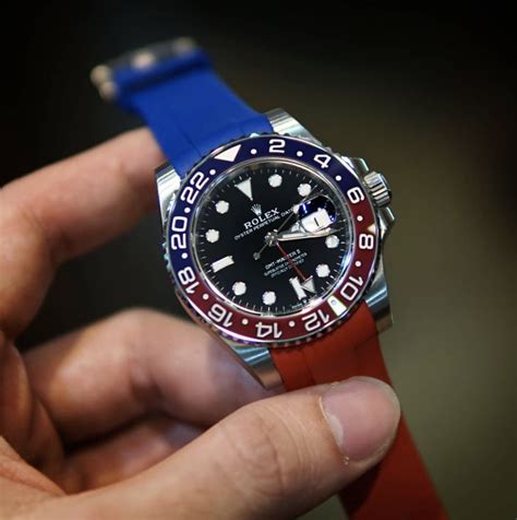 rolex pepsi rubber strap